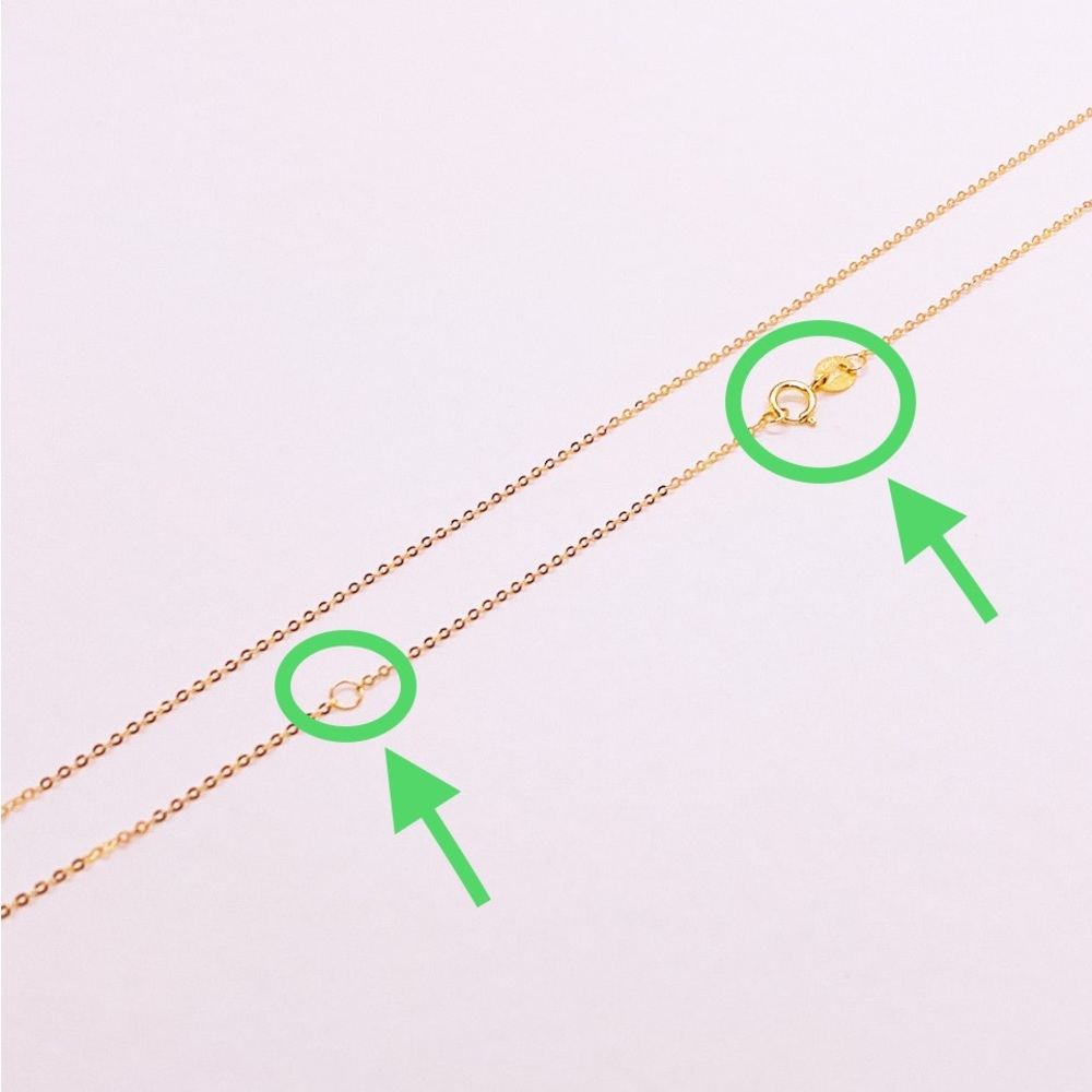 Real Fine 18k Yellow Gold O Chain Diamond Cut